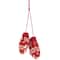 4" Red & White Nordic Knit Mittens Christmas Ornament